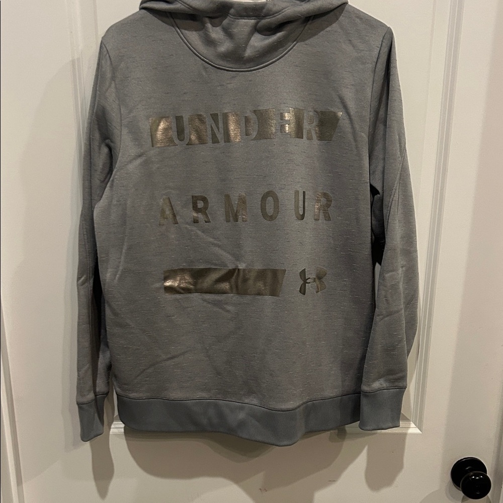Under Armour Gray Sweatshirt with Metallic Accents